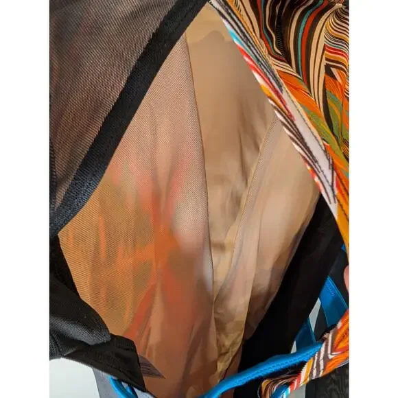 Weissman Moon Trance Dance Costume Biketard Warrior Print Mesh LC #11426 - Picture 11 of 11